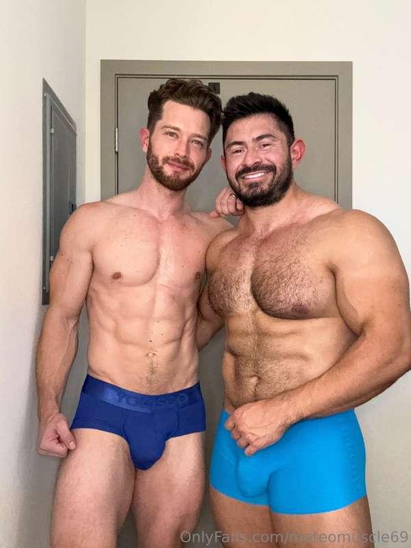 Two muscle hunks is better than one. Brand new video drops t..
