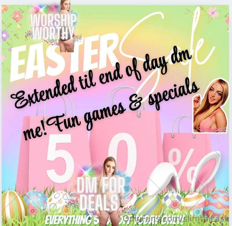 EASTER 🐣 SALE EXTENDED50% off everything 