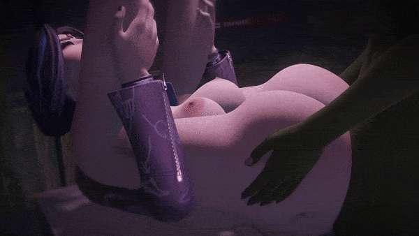 [Public] Raven & Beast Boy (44s, сreampie, orgasm, loop)