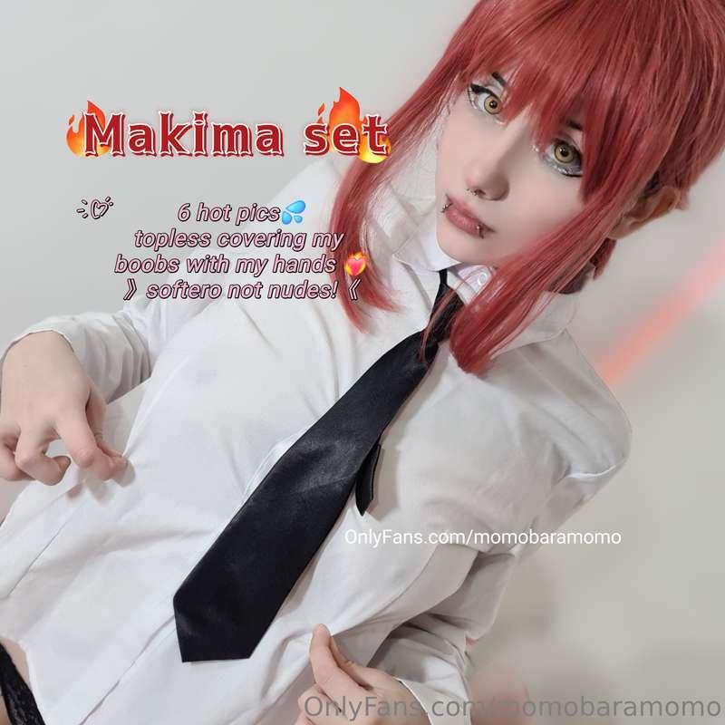 Hi love ❤️‍🔥 just drop a new set!! 
MAKIMA cosplay! topless ..