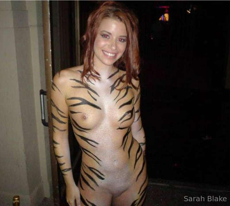 #Throwback to me with tiger bodypaint for a Hustler party. F..