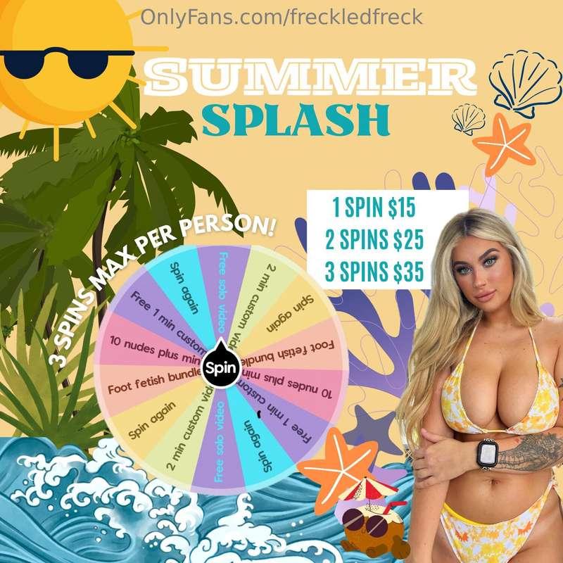 here's my SUMER SPLASH WHEEL that only has my BEST rewards, ..