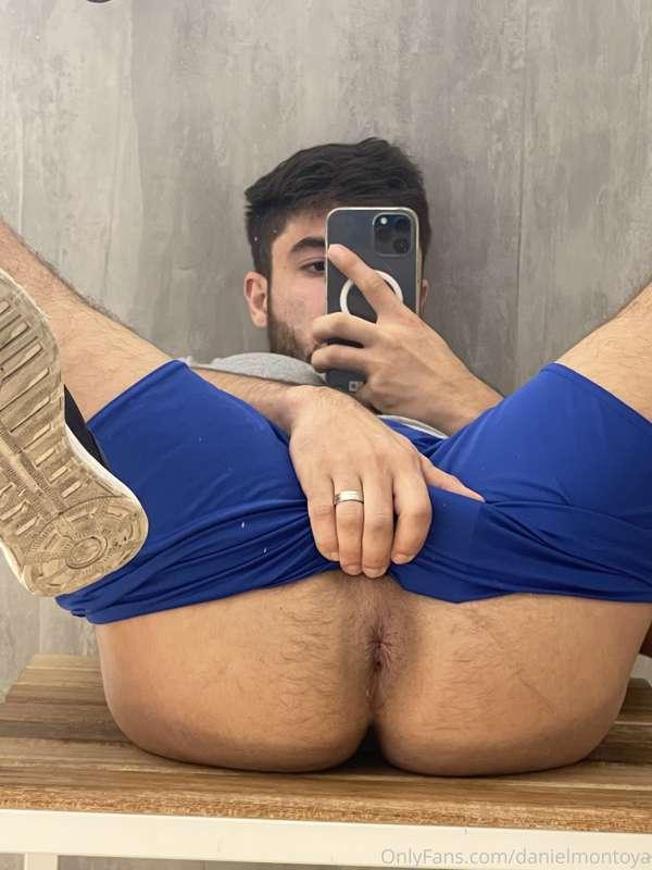 in the locker room of the mall