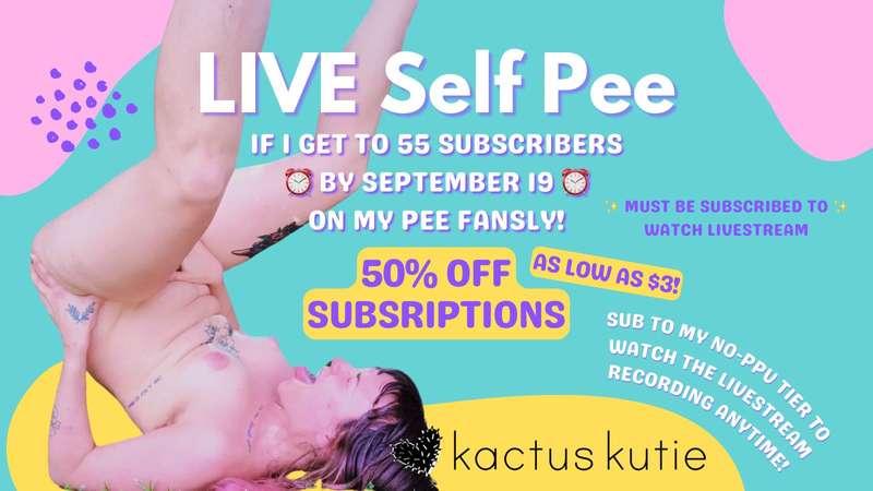 if i get to 55 subscribers by the end of this sale, i’ll go LIVE for my subscribers + pee on myself IN MY NEW BATHROOM!!! 💻💦✨

#livestream #live #selfpee #piss #pipi #pee #girlpee #urine #bladder