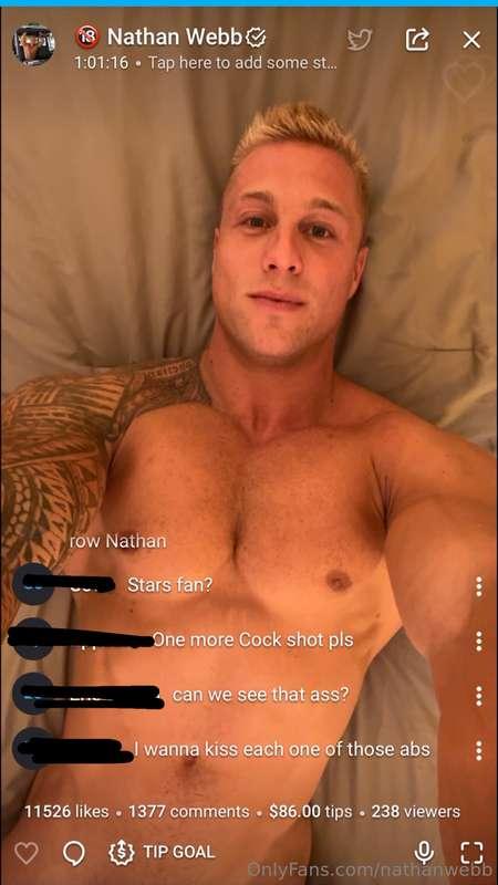 Thank you for another amazing live, I love getting ass naked..