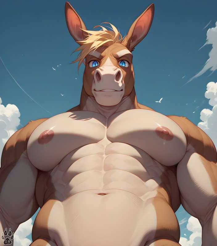 Donkeys are big and strong creatures.