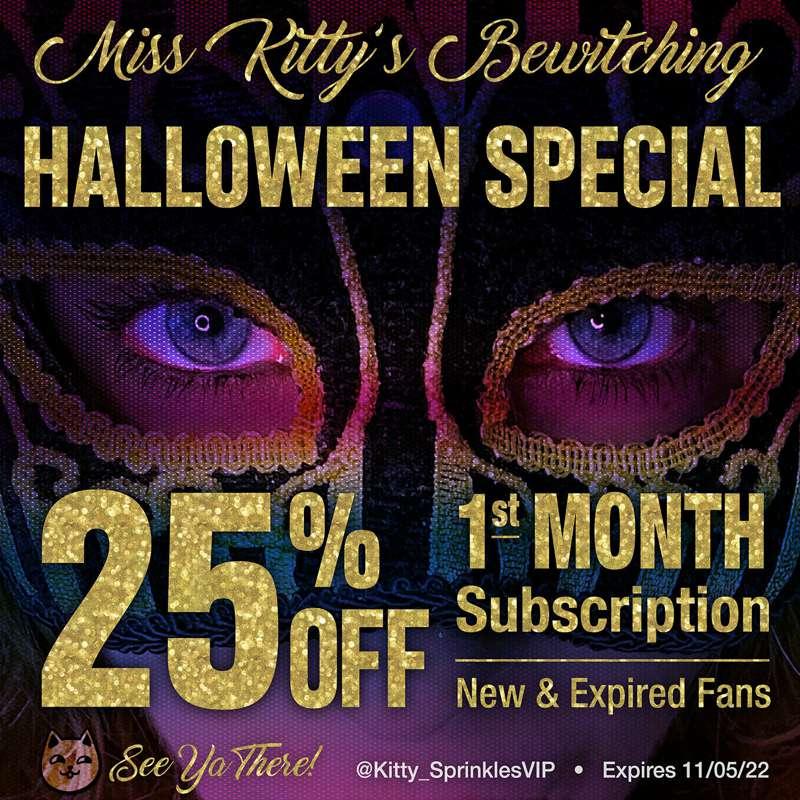 ✨✨ It’s Miss Kitty’s Bewitching Halloween Special! ✨✨

✨Get ..