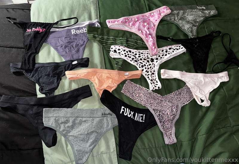 Okay vip, you guys get first pick of any of these panties be..