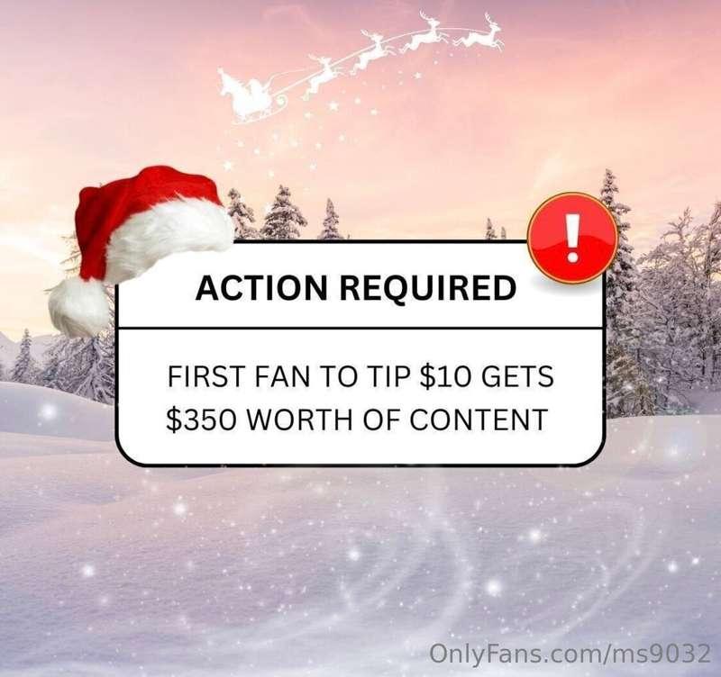 🚨🎅🏼 𝗖𝗛𝗥𝗜𝗦𝗧𝗠𝗔𝗦 𝗦𝗔𝗟𝗘 🎅🏼🚨First five fans to tip $10 gets $350 w..