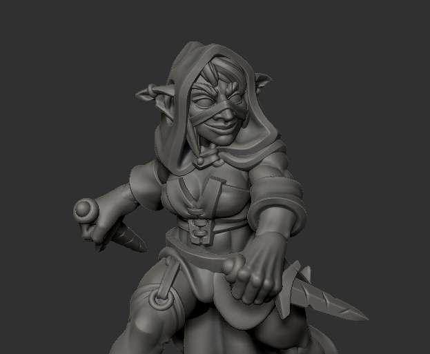 October WIP : Goblin rogue!