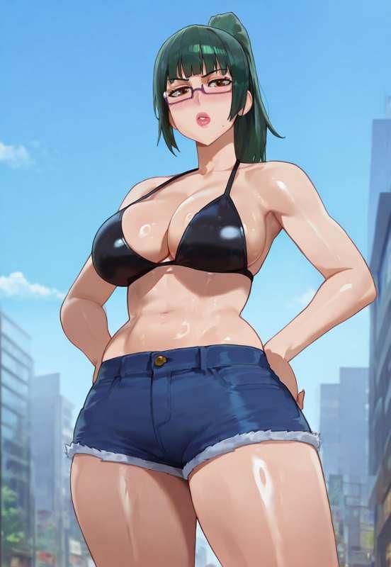 Maki Zenin denim solo set