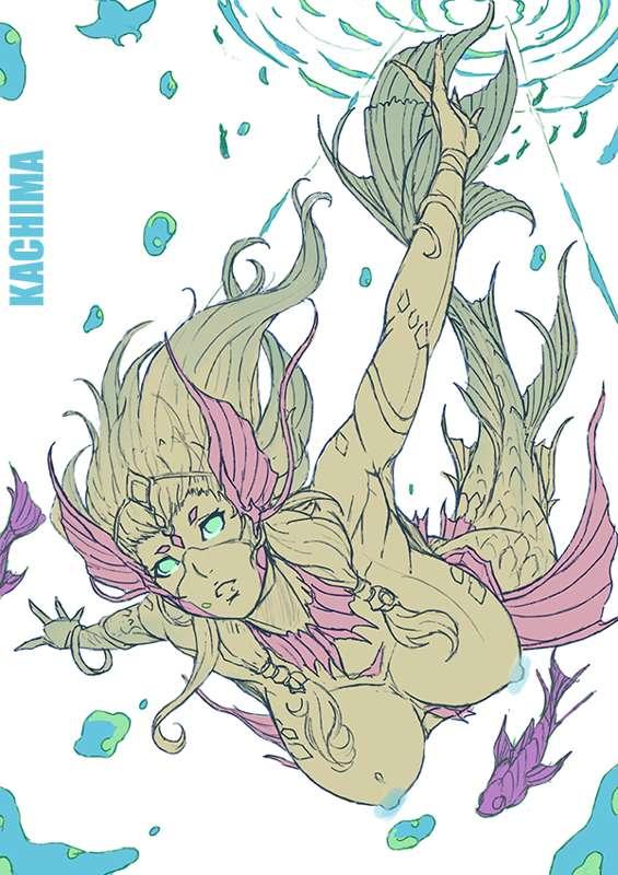 BBDs Water 01  : Neptunian Mermaid  [SKETCH ] 