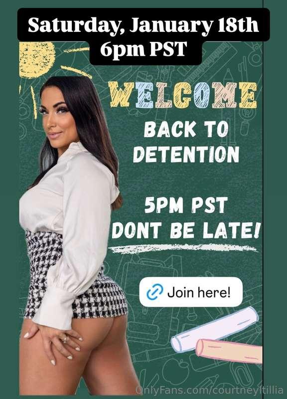 DETENTION TODAY!!! 6PM PST! The flyer says 5 🤪 But it’s 6PM ..