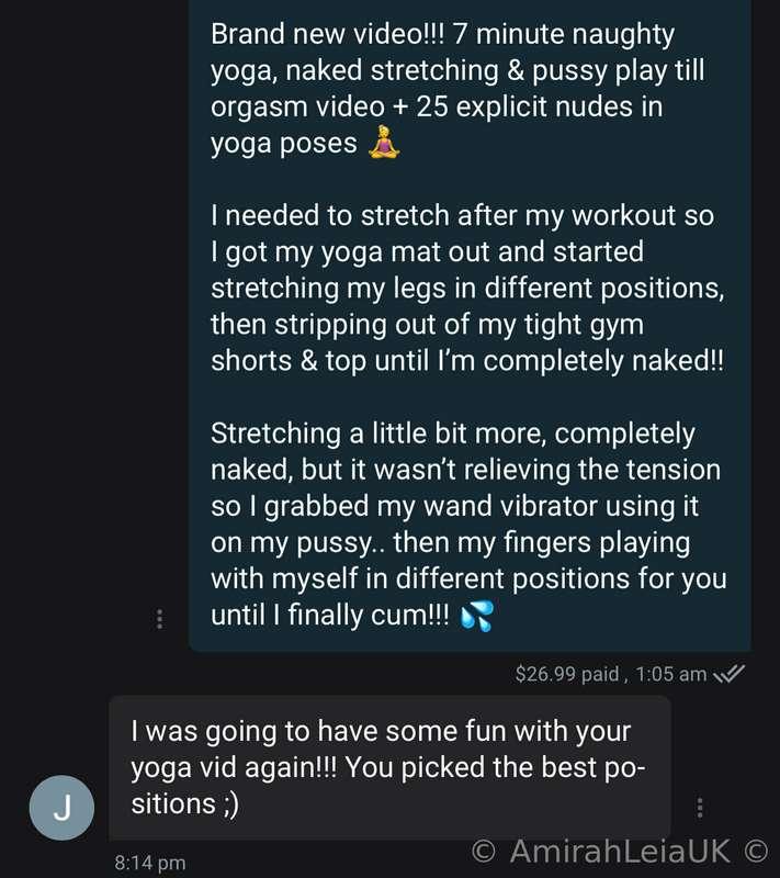 Have you seen my stripping to naked yoga & pussy play video ..