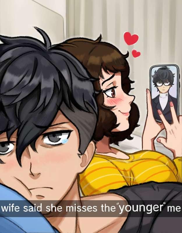 She misses the younger him...