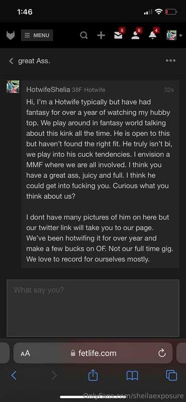 I sent this message to a local Bi-guy on FetLife looking for..