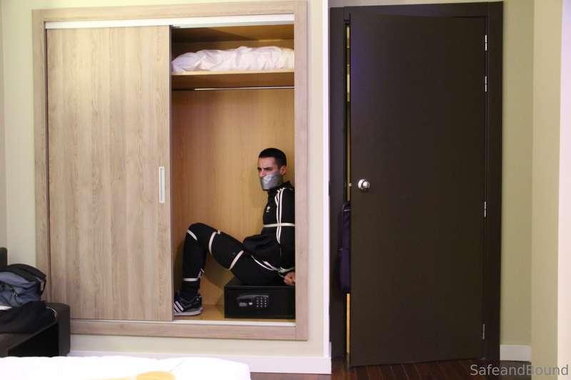 Bound and gagged on the closet! Spent a couple hours there t..
