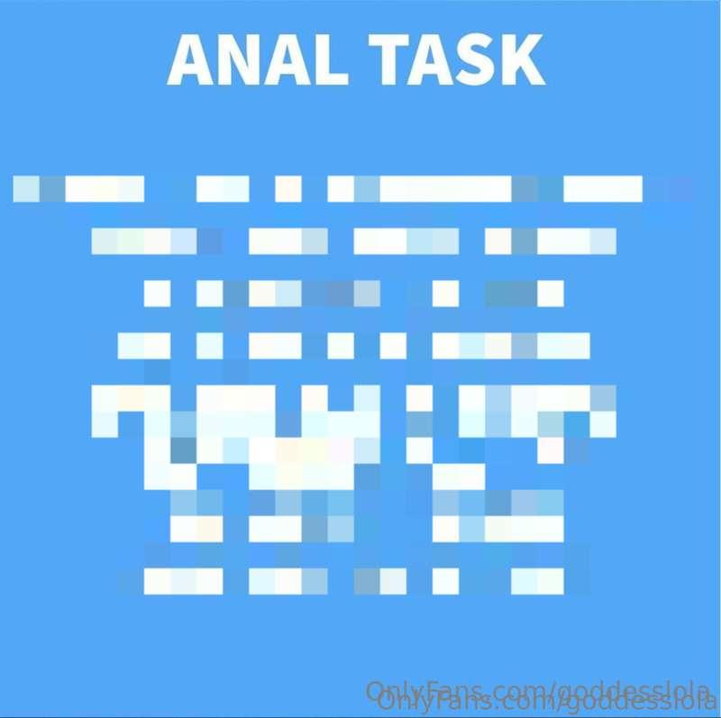 Unlock this anal task if you're a whore for a dick.