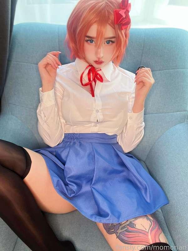 Okay 😳 I haven’t posted yet all photo that I did resent and already did new. Hahahahahahah omg
#cosplay #ddl #sayeri #anime #gamer #geek #skirt #stockings #daddysgirl #fyp