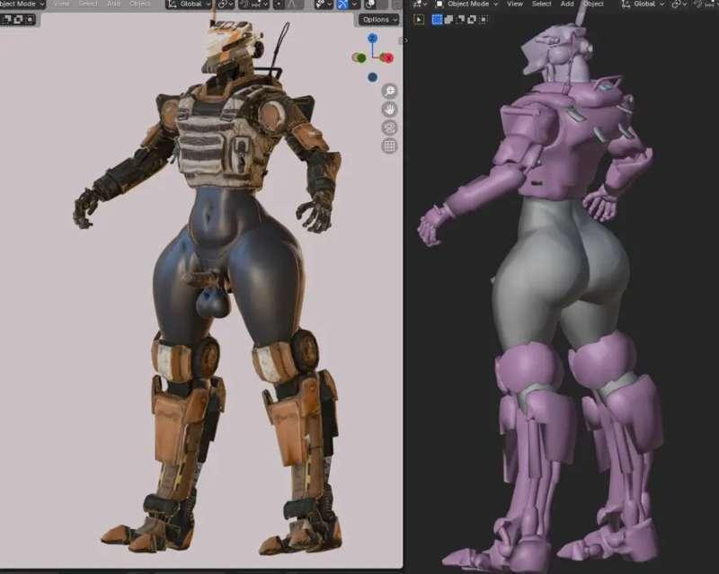 Working on a slutty robo