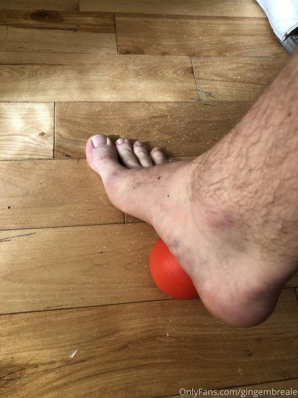 Rolling out my tired feet