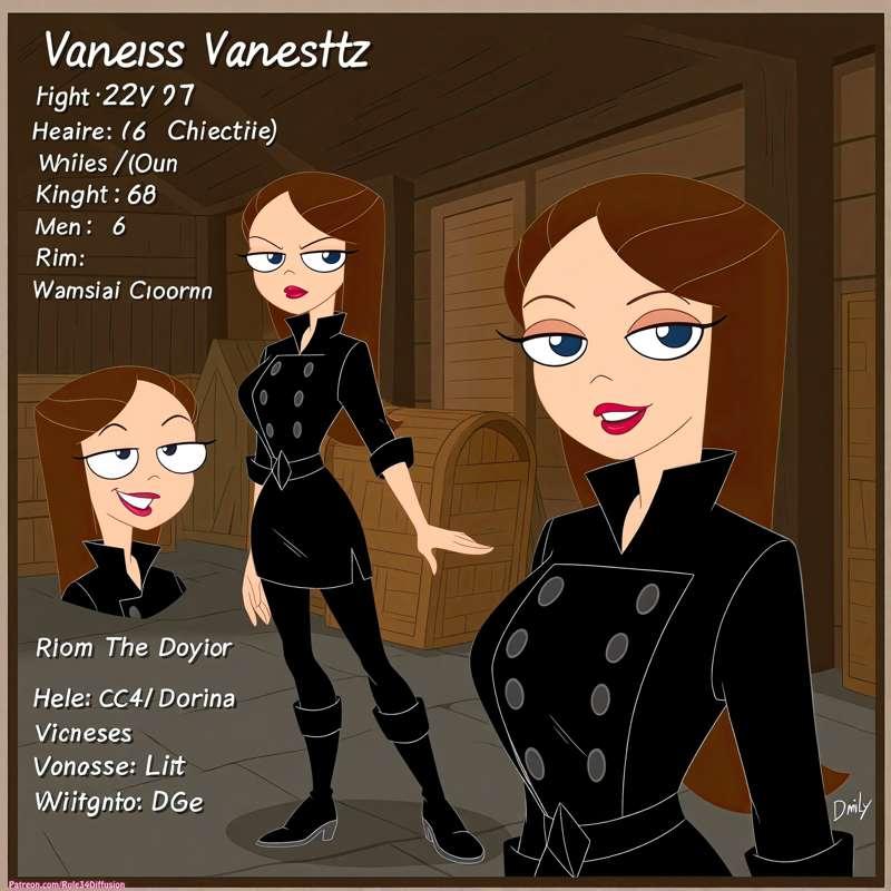 Vanessa Doofenshmirtz of Phineas and Ferb Sexy Poses [Gen 2.5]