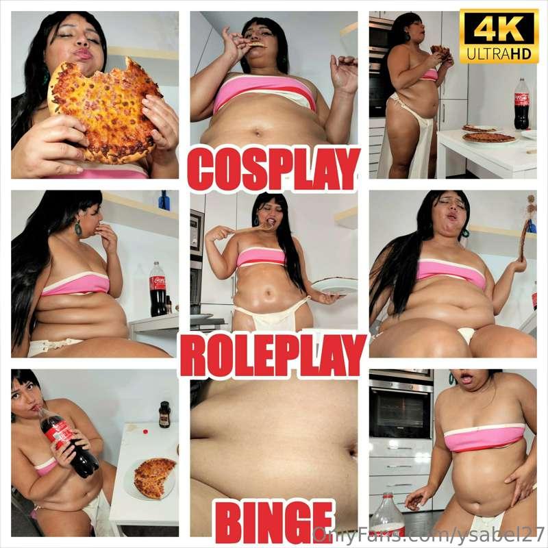 COSPLAY + ROLEPLAY: CHEL EL DORADO Binging 3 Family Pizzas +..
