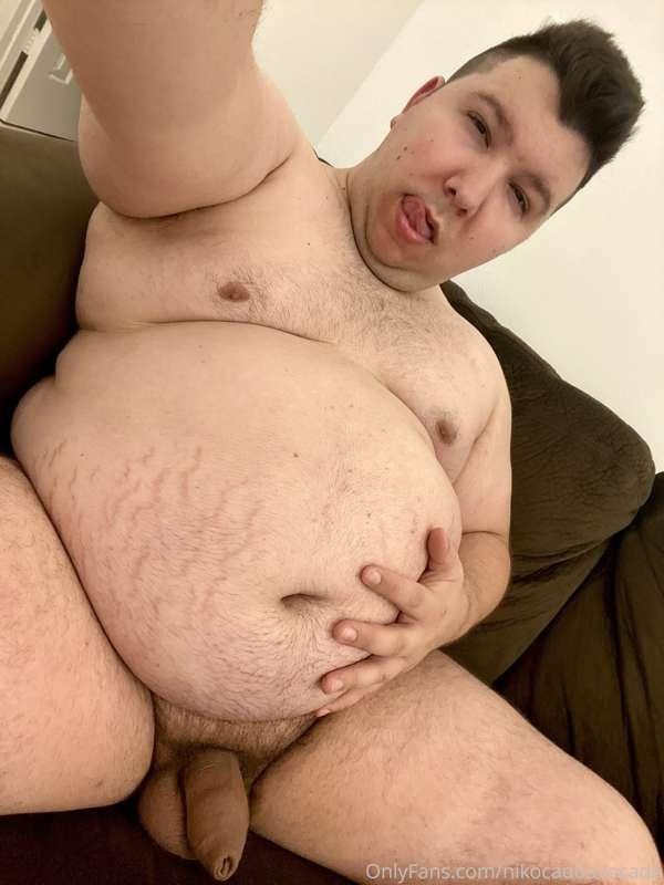 Like if you wanna rub my big belly. 
I just stuffed myself o..