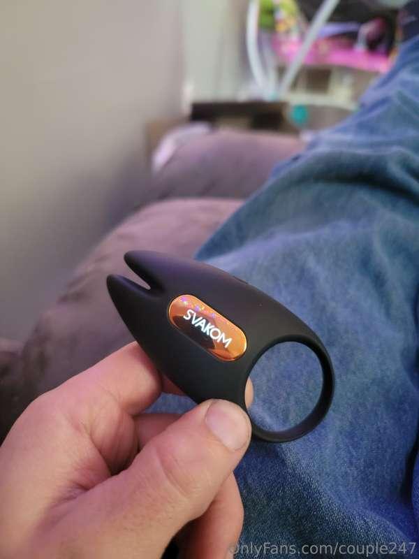 Well the wife got me a new cock ring that she can tease me w..