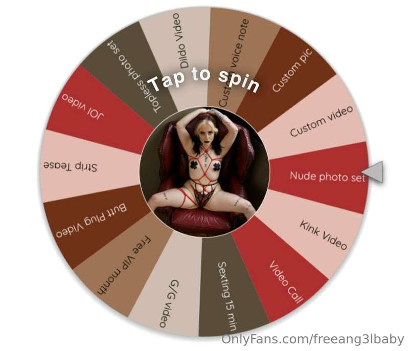 🖤NEW🖤NEW🖤NEW🖤
💥SPIN THE WHEEL💥

🖤A whole wheel full of prize..