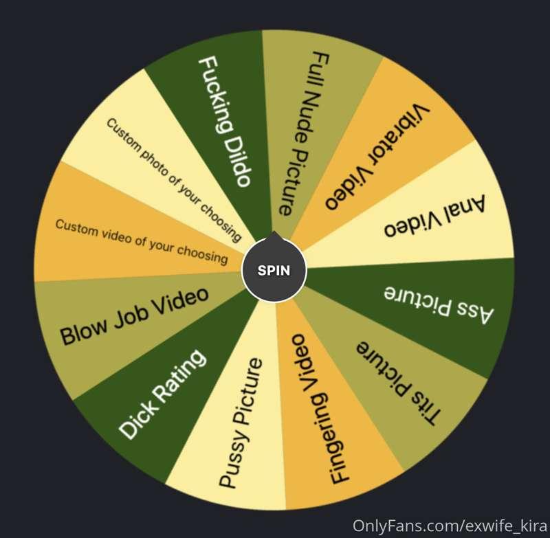 PLAY WITH ME 😈
Spin the wheel with your tips and win exclusi..