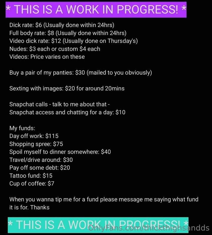 Working on a menu. It'll be posted at the top of my page onc..
