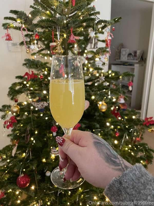 Starting the day with mimosas. Merry Christmas.