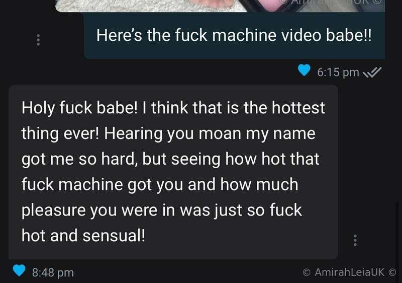 Have you seen my fuck machine video yet?? It’s not one to mi..