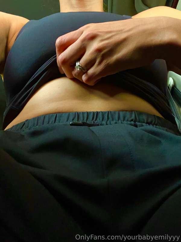 What would you do if you caught me pulling out my tits in a ..
