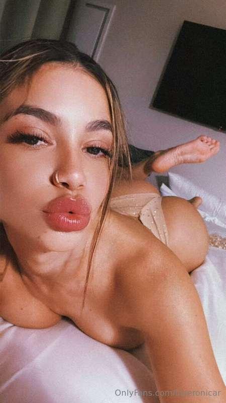 In bed, sexy panties on, and wondering if you're gonna keep ..