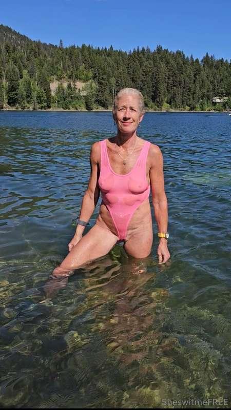 Sheer pink swimsuit VIPs see way more everyday @sheswitme 💋💋