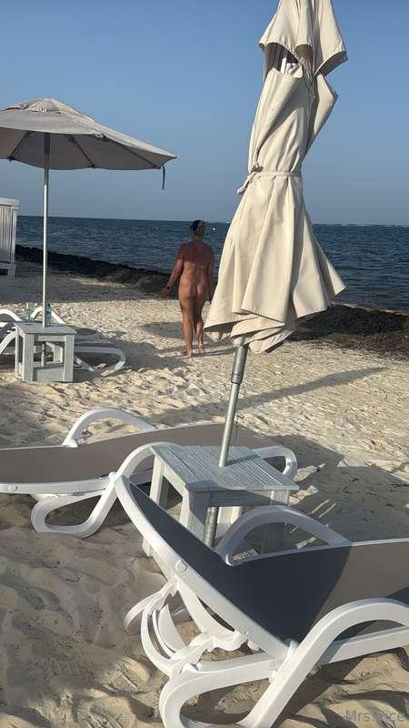 Just a casual stroll on the beach… with my bikini bottoms in..