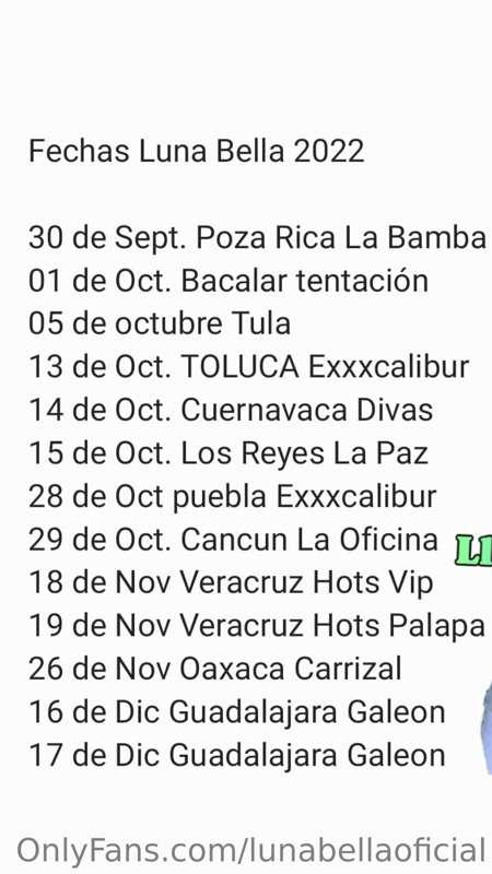 Fechas de shows para finalizar el año…🔥