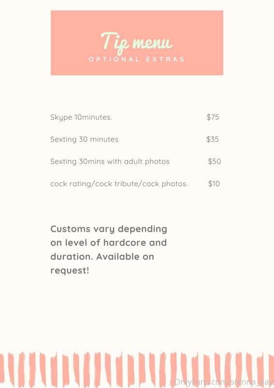 EXTRAS MENU! I will pin this to my profile... from 9pm tonig..