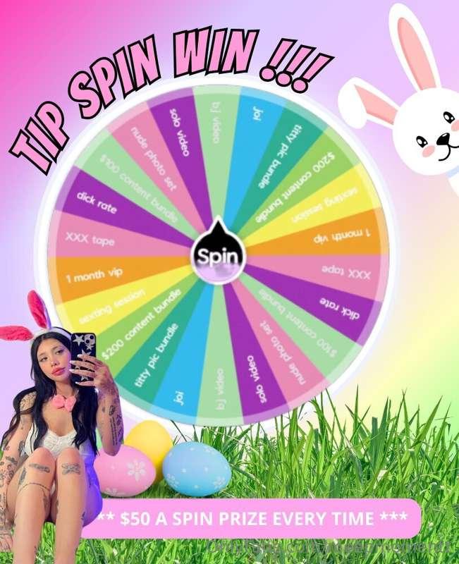 Happy Easter Sunday to All! send a $50 tip to win prizes. se..