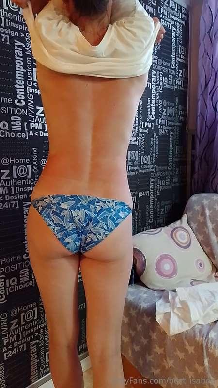 I wear just bikini bottom and crop top . This is 1 frame fro..