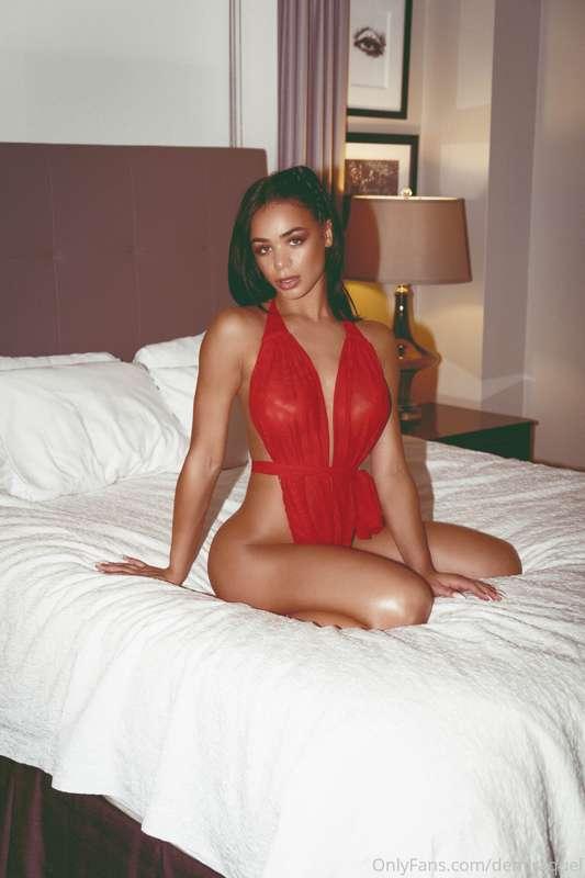 Do you like this little red see-through bodysuit in me?😉