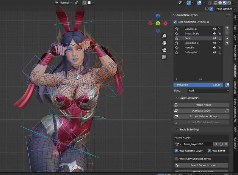 Blender Animation Files - Bunny Girl Caramelldansen