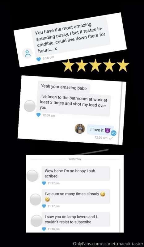 ⭐️⭐️⭐️⭐️⭐️ A couple from a large amount of
Reviews I get dai..