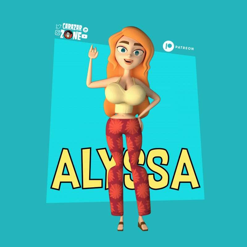Alyssa 3D (Turnaround) Personaje creado por @Gaby_Sunflower