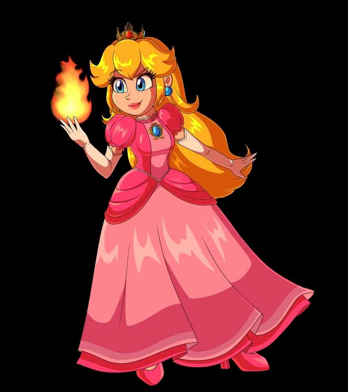 Princess Peach fire - Super Mario Movie (ALT + HD + Render)