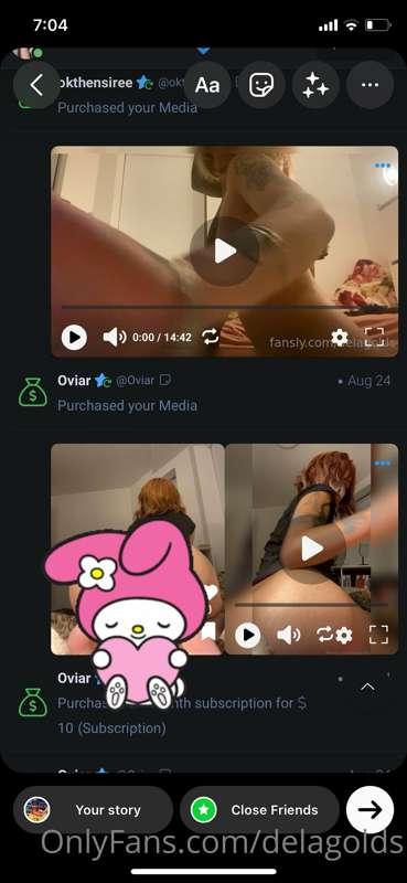 Videos on my f@n$ly as well 💞💞💞 f a n s ly.com/delagolds