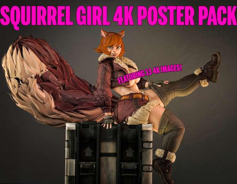 SQUIRREL GIRL 4K POSTER PACK