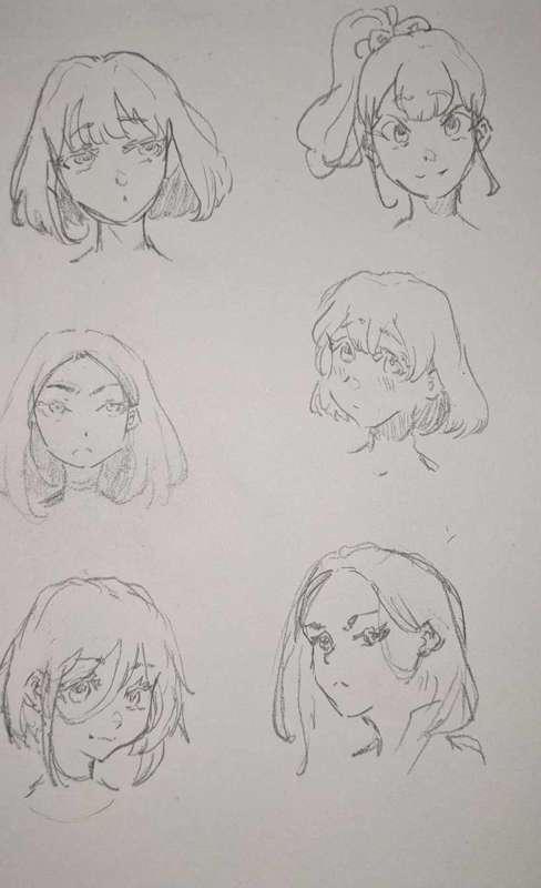more head sketches